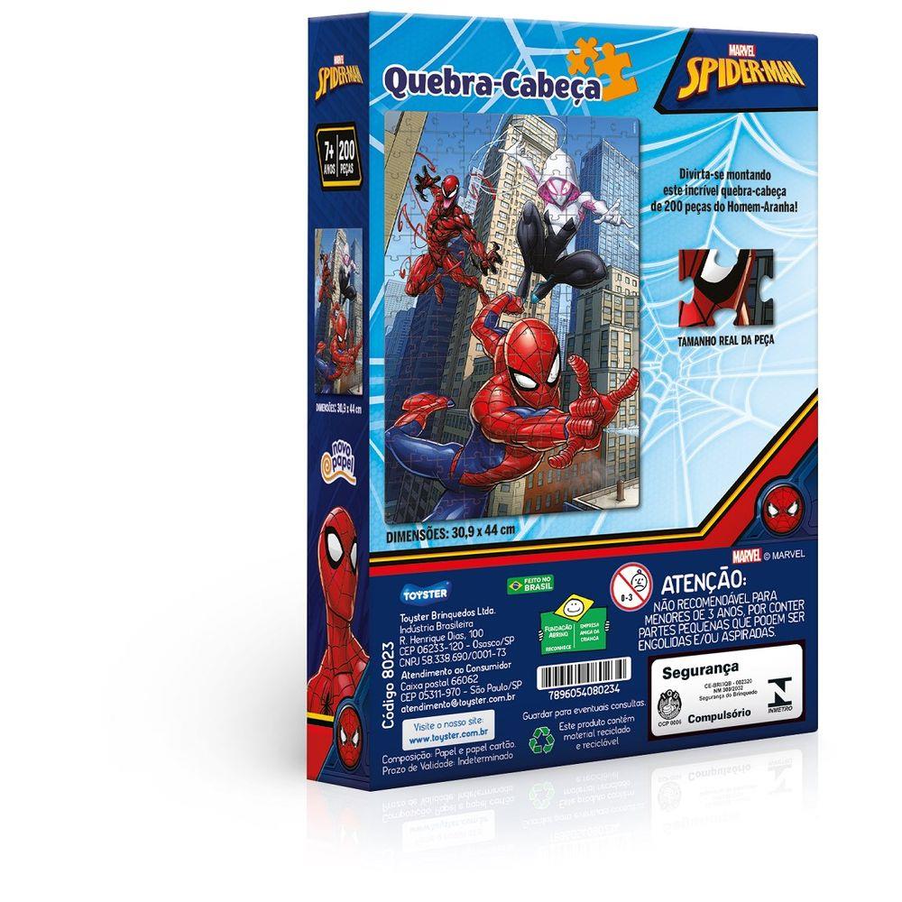 Kit 3 Jogos Homem Aranha Marvel Jogo Da Memória QuebraCabeça e Bingo Toyster