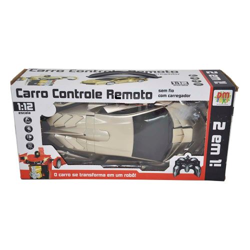 Carro Carrinho Controle Remoto Brinquedo Infantil Vira Robo