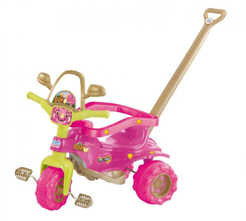 Triciclo Motoca Infantil Tico Tico Festa Rosa Com Aro