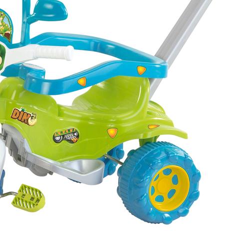 Triciclo Motoca Infantil Dino Rosa Motoca Para Bebe Com Proteção e