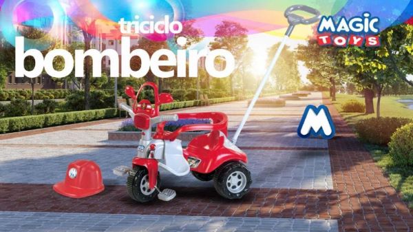 Triciclo Motoca Infantil Zoom C/cesta Magic Toys no Shoptime