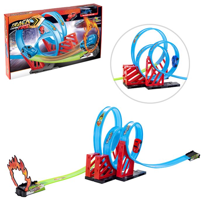 Brinquedo Infantil Pista Lançador de Carrinhos Hot Wheels -Loja