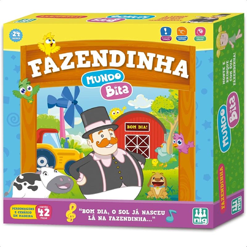 Caminhão Fazendinha - Brinquedo Infantil em Madeira