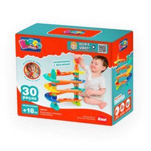 Blocos de Montar Escorregador de Bolinhas Blocolândia 30 Peças Dismat MK453