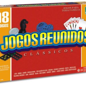 Kit com 18 Jogos Clássicos Dama Ludo Loto Xadrez Dominó Nig
