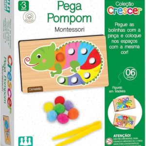 Jogo Educativo Pega Pompom Madeira Nig